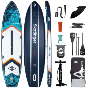 Skatinger New Inflatable Stand up Paddle Board (SUP) with Woven Drop Stitch Material Surfboard Paddleboard