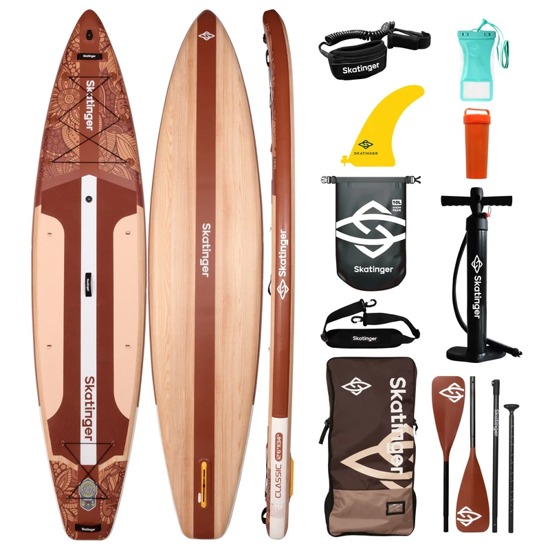 Prancha de Stand Up Paddle Inflável Skatinger SUP com Material Drop Stitch