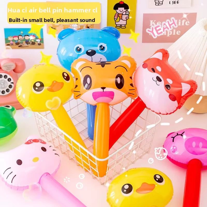 Kleine Kinderen Opblaasbare Hamer Speelgoed Cartoon Ballon Baby Klopstok Fluitbel