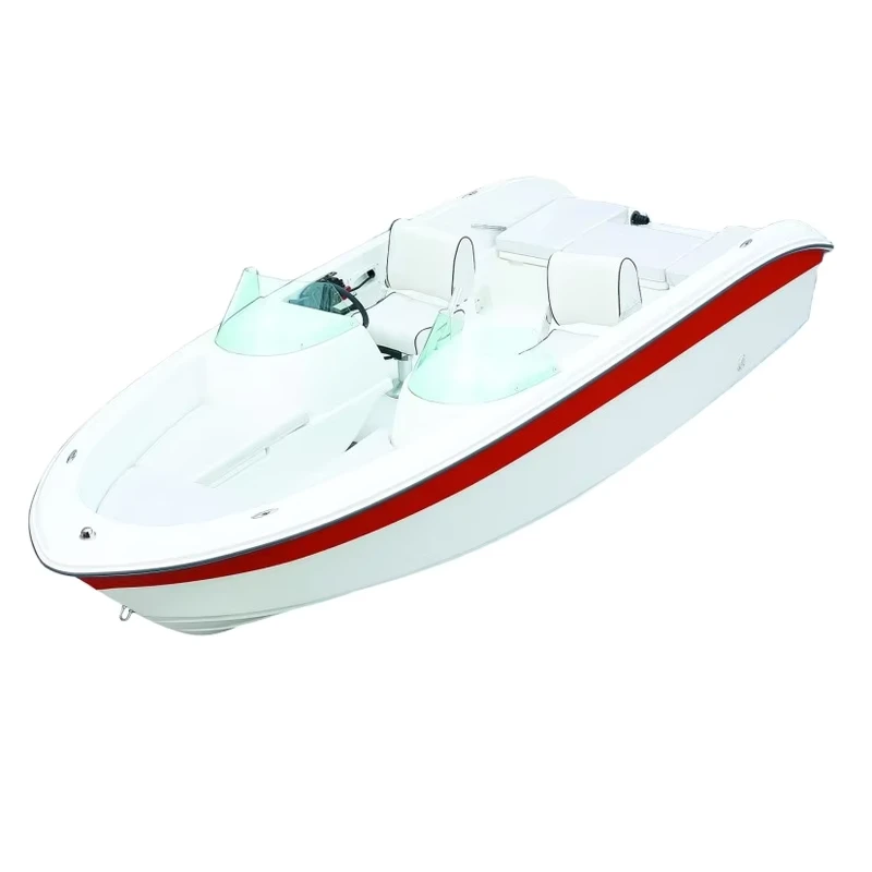 Perahu Perikanan Fiberglass Dinghy Kecil, Perahu Dayung dengan Tabung Udara PVC 4,96m