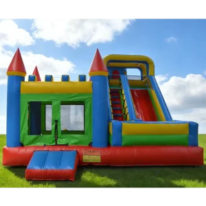 Small Inflatable Bouncer Castle Game for Kids Inflatable House Party Jump Bouncing and Slide Combo Outdoor