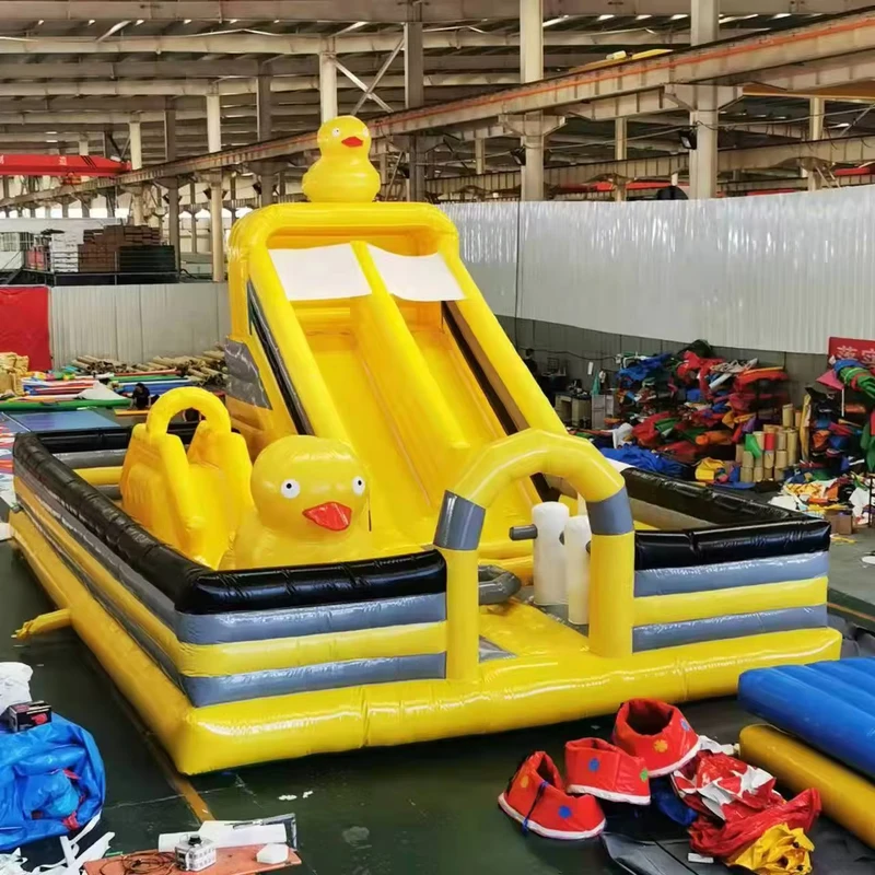 Piccolo castello gonfiabile per bambini, gioco gonfiabile per feste, salta e scivola, combo all'aperto