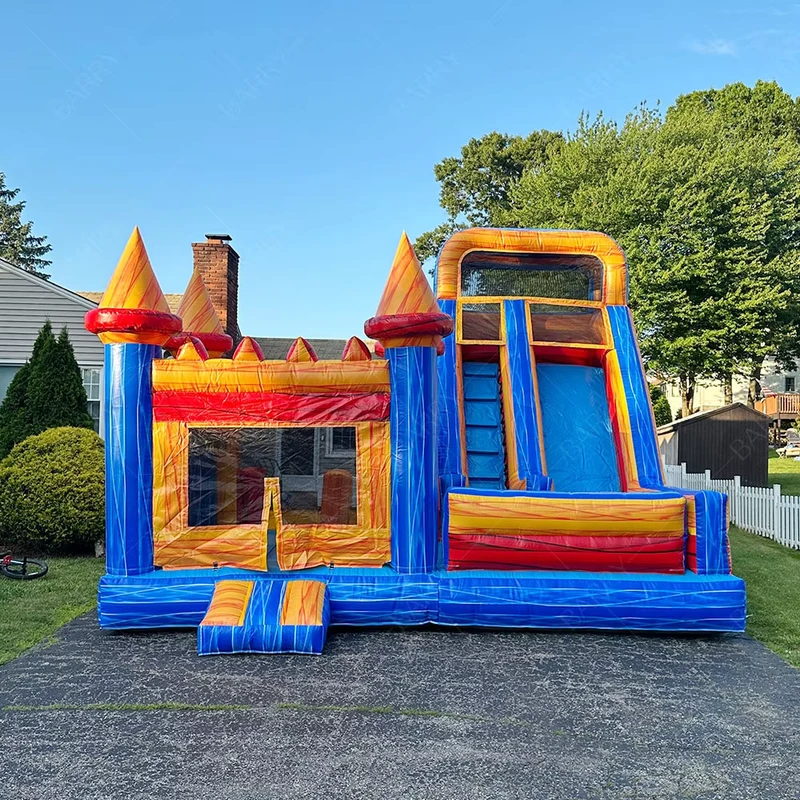 Pequeno Castelo Inflável para Crianças, Casa Inflável, Festa, Salto e Escorrega Combo ao Ar Livre