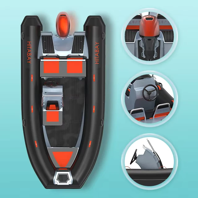 Small Luxury Inflatable Rib Boat Rib with Motor