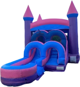 Petit château gonflable extérieur pour enfants, combinaison de saut et de glisse pour jeux de fête à domicile