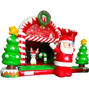 Snowman Christmas Jumping Castle Advertising Inflatable Christmas Old Man Bouncers Inflatable Bouncy Castle for Christmas Party