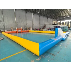 Soccer Football Promotion Customized Logo Color Advertising Inflatable Street Football Pitch with Goals for Party Event