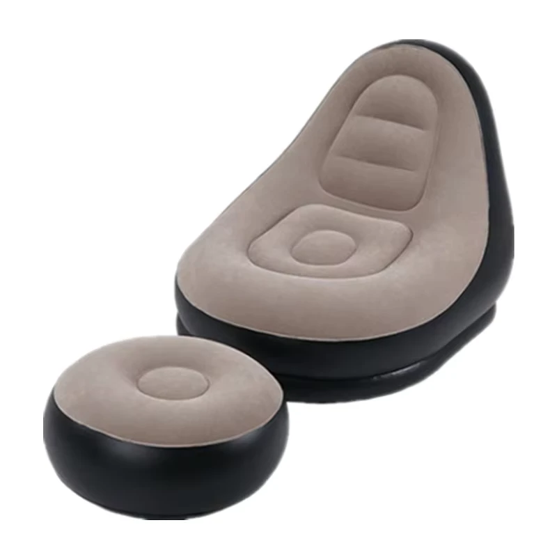 Sofa Set Möbel Wohnzimmer Neu Aufblasbar + Fußpumpe PVC Flocken Relaxsessel Sofa Stuhl Relaxsessel Wohnzimmerstuhl