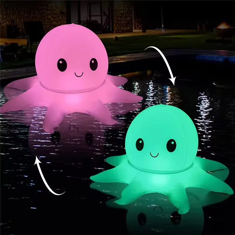Đèn nổi hồ bơi năng lượng mặt trời đổi màu LED phát sáng IP68 chống nước bóng nổi trang trí hồ bơi vườn điều khiển từ xa