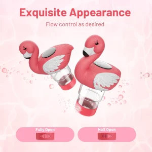 Solar Light Water Floater Toy 1 Inch Mini Pool Chlorine Floater Waterproof Flamingo Pool Filter
