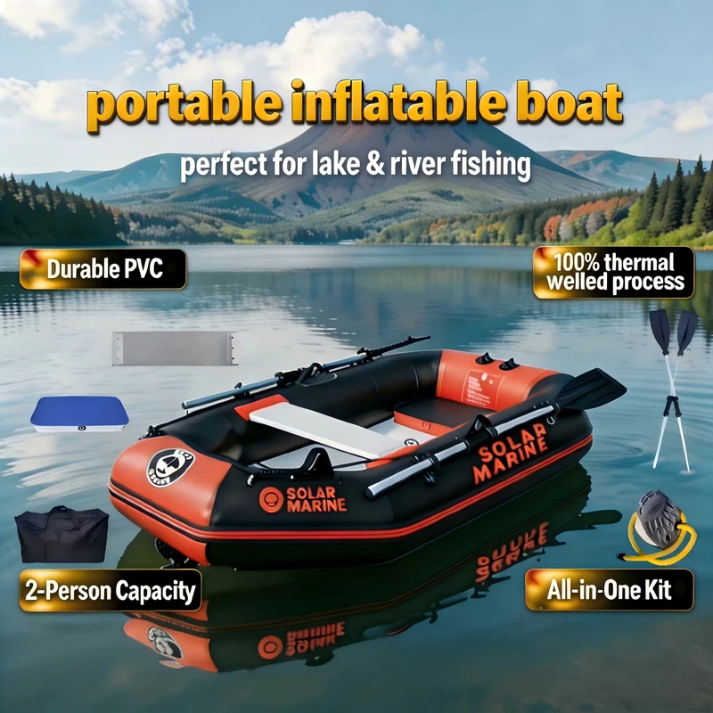 Thuyền Kayak Điện 2 Người Bằng PVC Solarmarine Air Mat Nổi