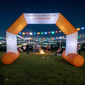 Fábrica de Origem Arco Inflável Quadrado Personalizado Entrada de Evento Comercial ao Ar Livre Balão de Publicidade Arco de Início