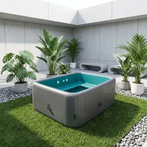 Spa Relaxation with Children & Newborn Eco Friendly Inflatable Hot Tub Drop Stitch Inflatable Pool for Outdoor Backyard Family