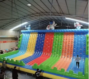 Space Themed Multi Lane Inflatable Climbing Wall Commercial Grade Kids’ Amusement for Events