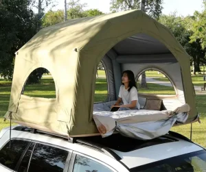 Spacious Interior Large TPU Windows Inflatable Camping Tent Advanced Waterproof Material for All-Weather Use Portable