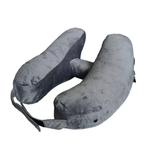 Special Design Widely Used Custom Inflatable Air Travel H Neck Pillow With Hat