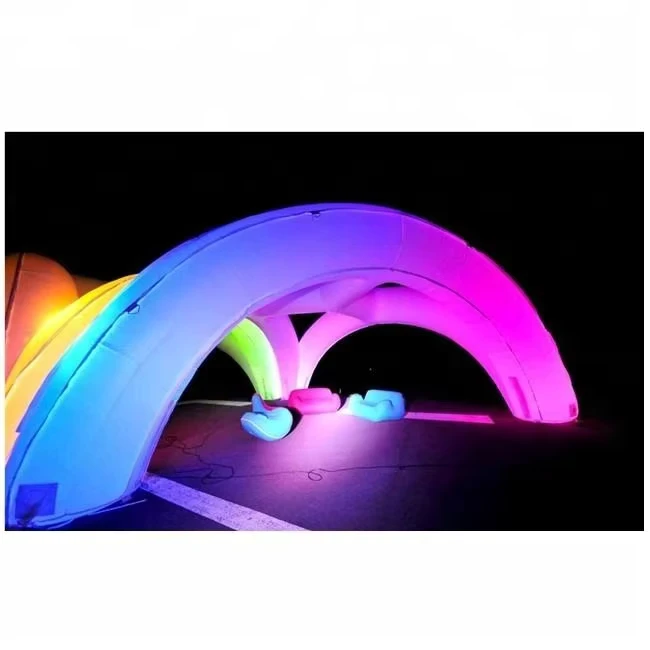 Sonderveranstaltung Aufblasbare Lichtstruktur Kuppelzelt Riesige Aufblasbare Arcade-Kuppel Aufblasbares Bogenzelt für Werbung