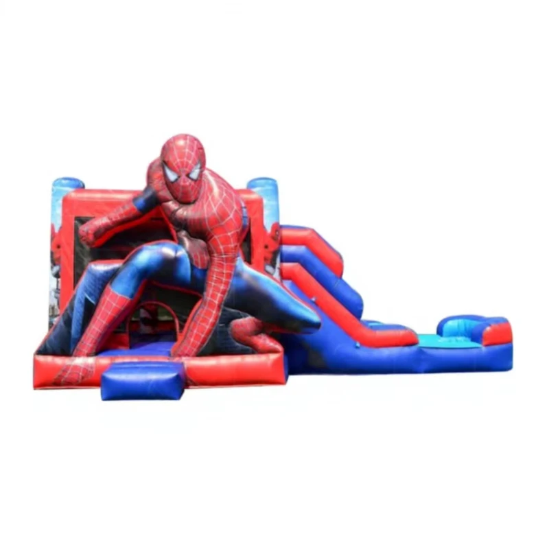 Castelo Inflável Spiderman com escorrega, preço de fábrica para crianças