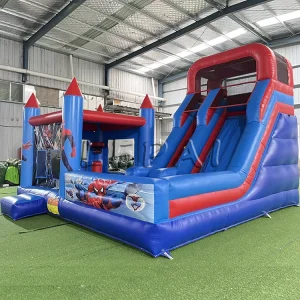 Spiderman Slide Combo Commercial Bounce House Inflatable Bouncy Castle Jump House