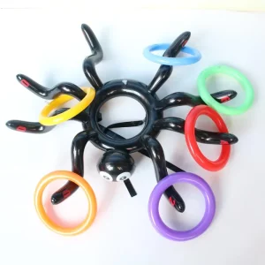 Spooky Multi Scene PVC Inflatable Spider Ring Toss Toy Versatile Use Game Great for Halloween Party Carnival Fun