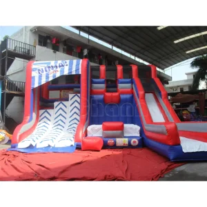 Sport Game Inflatable Ninja Wall with Jump Slide Inflatable Obstacle Course for Sale