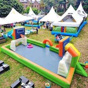 Sport Games 3 in 1 Inflatable Basketball Field and Football Arena for Event