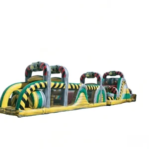 Sport Themed Inflatable Obstacle Course Slide Kids Builder Adventure Play Equipment Commercial Grade Dry Obstacle PVC Material