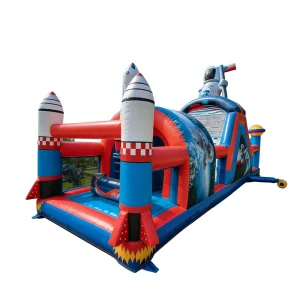 Sport Themed PVC Eco Friendly Inflatable Obstacle Course Slide Kids Astronaut Adventure Play Equipment Commercial Grade Dry