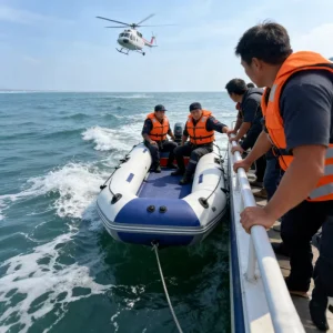 Sport Yacht Stable Lightweight PVC Dinghy Hovercraft Inflatable Boat with Air Deck for Water Sports and Diving 1-9 Persons