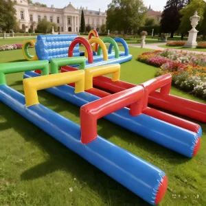 Sports Day Props for Kids and Adults Inflatable Obstacle Course for Outdoor Team Building Adventure Games