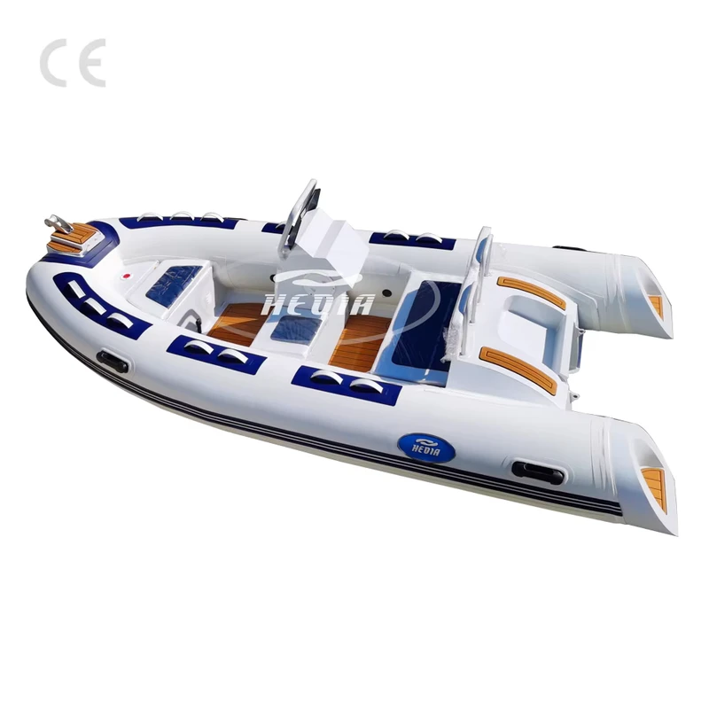 Bateau rigide gonflable en aluminium de 13 pieds Sports Series avec moteur hors-bord Combo Set PVC 1,2 mm pour lac en extérieur