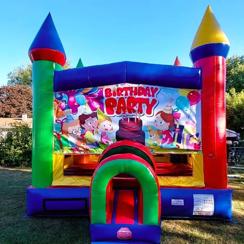 Spot Outdoor Party Verhuur PVC Kinderen Commercieel Springkasteel Opblaasbaar Springhuis