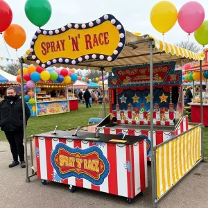 Spray N Race 4-Player Water Gun Racing Game for School Parties Indoor Outdoor Play PVC Material