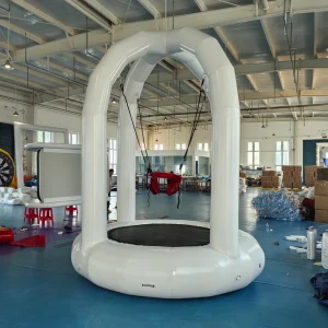 Stable Commercial PVC Trampoline Inflatable Jumping Bouncer Airtight Bungee Games with Skipping Rope