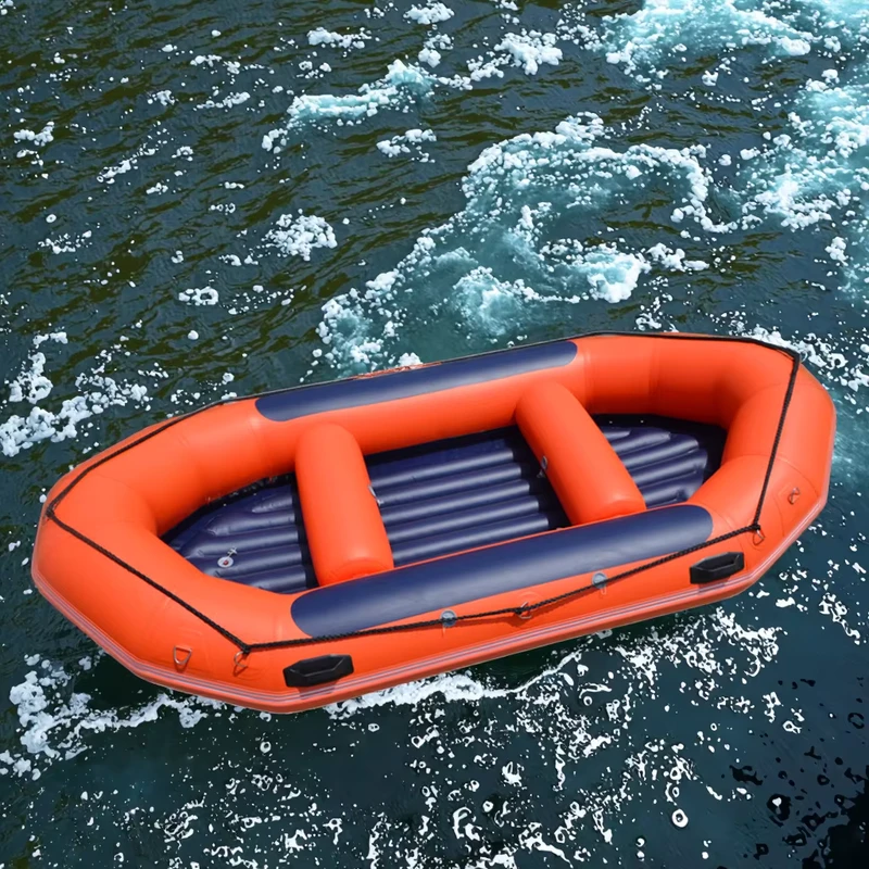 Bote Flutuante de Borracha Inflável de PVC Estável e Leve de 3.8M para Descida de Rio Barco de Rafting em Águas Bravas