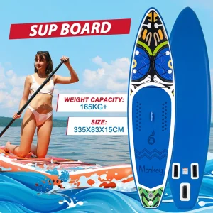 Stand up Paddle Board Durable Drop Stitch Inflatable Paddle Board 335cm Extra Wide High Stability 190kg SUP Board