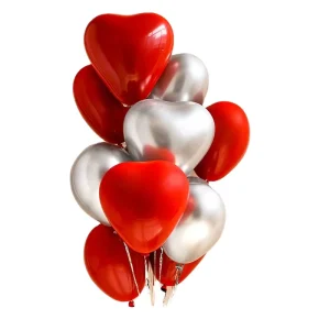Paquete estándar de 100 unidades de globos de látex mate en forma de corazón de 10 pulgadas para fiestas, decoración de San Valentín y bodas