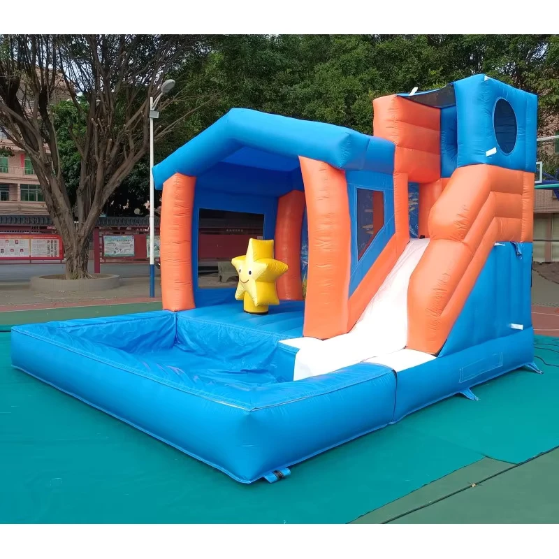 Nhà phao có chủ đề sao với cầu trượt, lâu đài bouncy thương mại cho trẻ em trong các sự kiện