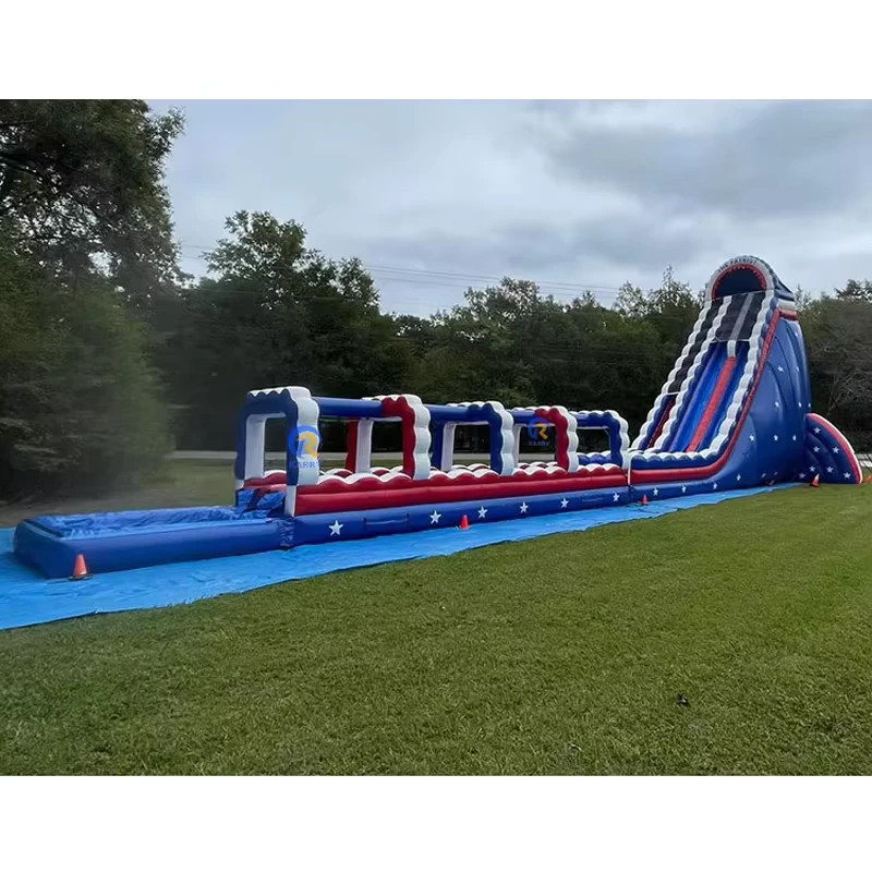 Stimulating Giant Star Blow up Water Slide Inflatable Water Park Equipment Outdoor Inflatable Water Slide with Blower