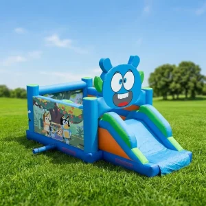 Stitch Themed Inflatable Castle Bouncy Castle Inflatable Jumping House Bouncer Combo Slide Blow up Bounce Houses for Kids Adults