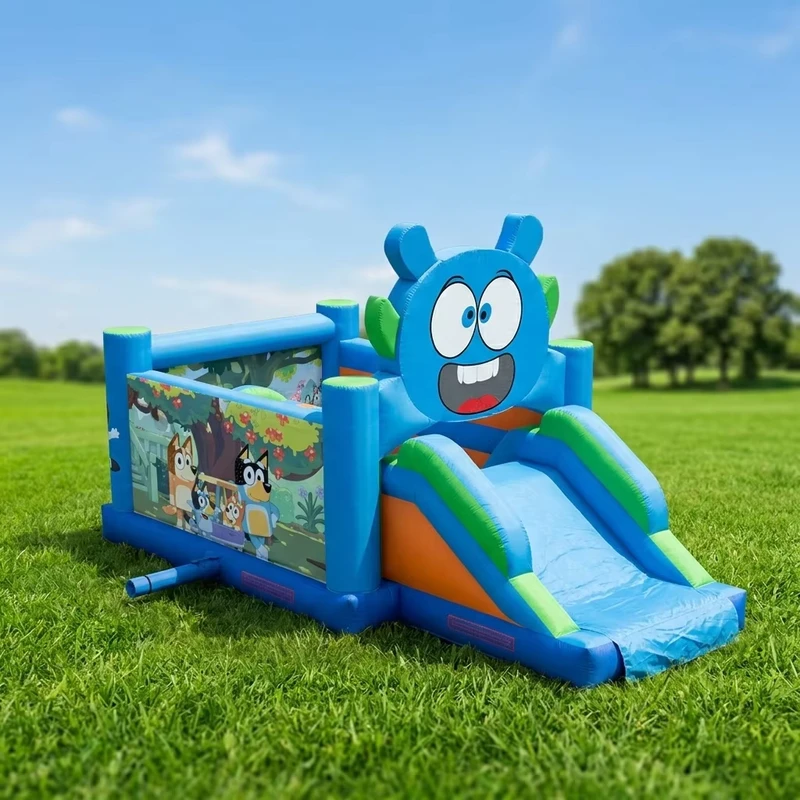 Stitch Themed Inflatable Castle Bouncy Castle Inflatable Jumping House Bouncer Combo Slide Blow up Bounce Houses for Kids Adults
