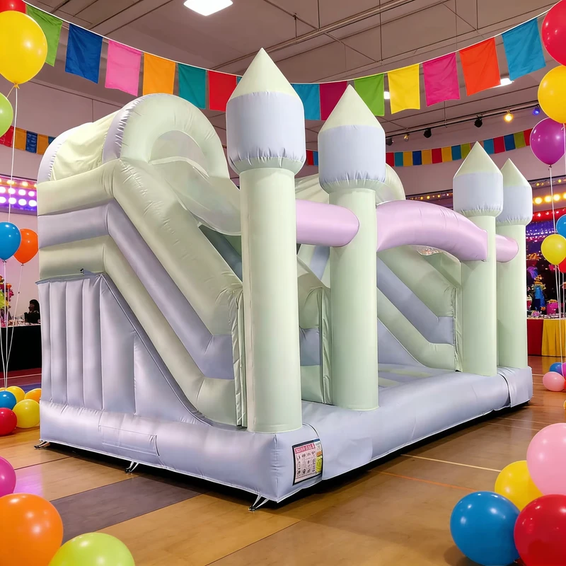 Castello gonfiabile commerciale per feste all'aperto con scivolo, materiale PVC, capacità 250kg+