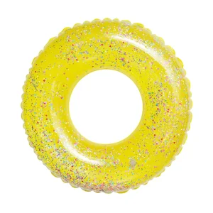 Strip PVC Portable Foldable Inflatable Swimming Ring for Children Beach and Pool Use