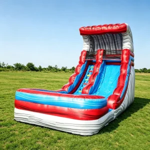Striped Inflatable Dry Slide Detachable Large School Slide for Kids