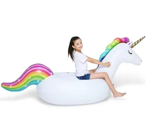 Phao bơm hơi kỳ lân lớn mùa hè, có van nhanh, có thể cưỡi lớn