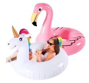 Summer Beach Inflatable Unicorn Swim Tube Ring for Kids and Adults
