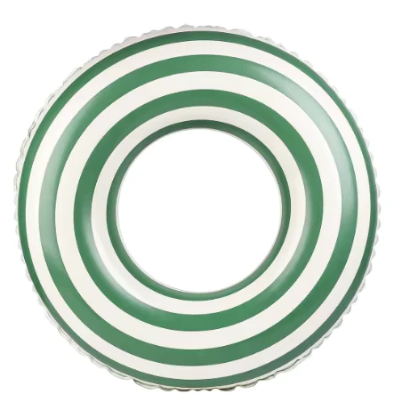 Summer Beach Party Eco Friendly Pvc Retro Striped Pool Float With Handles Pvc Inflatable Swimming Ring for Adults Children