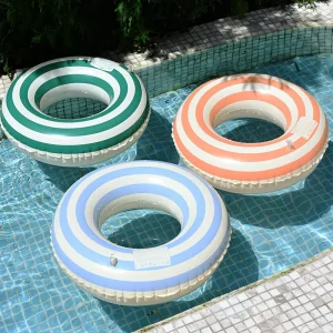 Summer Beach Pool Watermelon Shaped Inflatable Swim Floats for Kids Portable PVC Adult Swimming Ring Foldable Safe for Outdoor