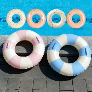 Summer Durable PVC Portable Safety Inflatable Adult Striped Swim Ring Pool Floats New Design Fashion Inflatable Swim Ring