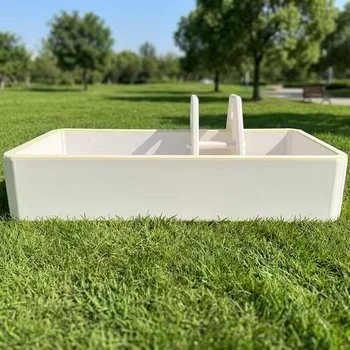 Haltbarer rechteckiger aufblasbarer Swimmingpool für Familien mit Drop-Stitch-PVC-Material, batteriebetriebener Wasserfilter